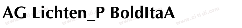AG Lichten_P BoldIta字体转换